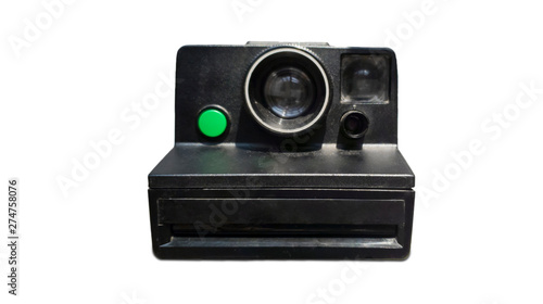 Antique black polaroid camera
