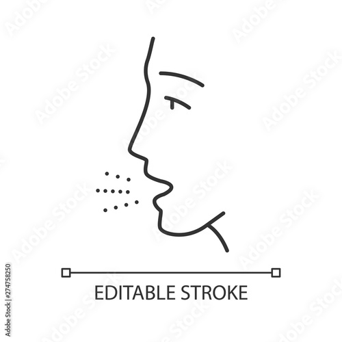 Allergy symptom linear icon.