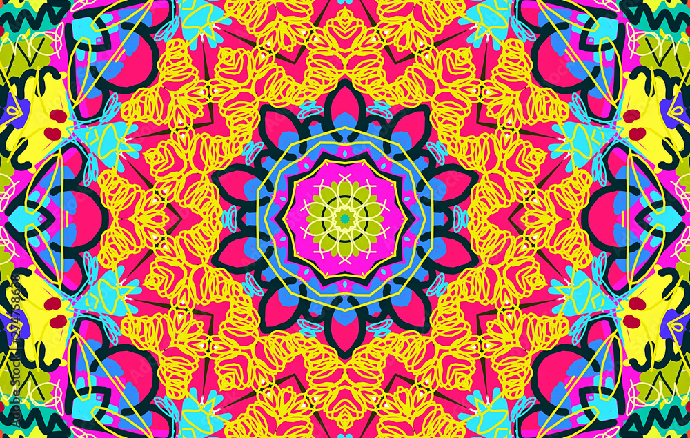 Bright multi-colored untidy pattern Bright multi-colored untidy pattern