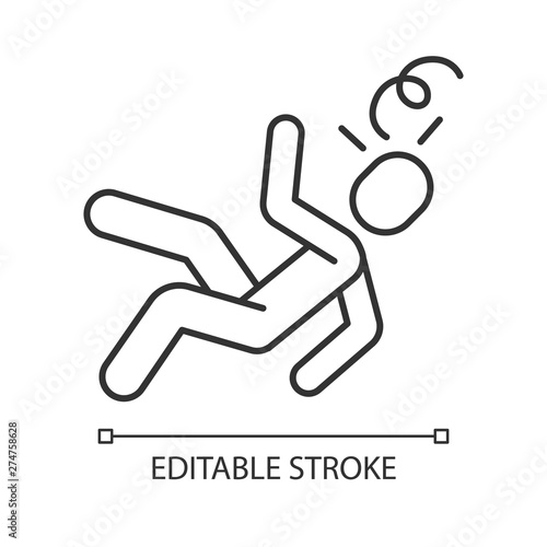 Fainting, dizziness linear icon
