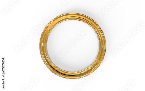 oval frame isolated on white background