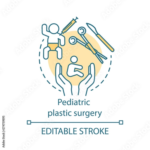 Pediatric plastic surgery concept icon