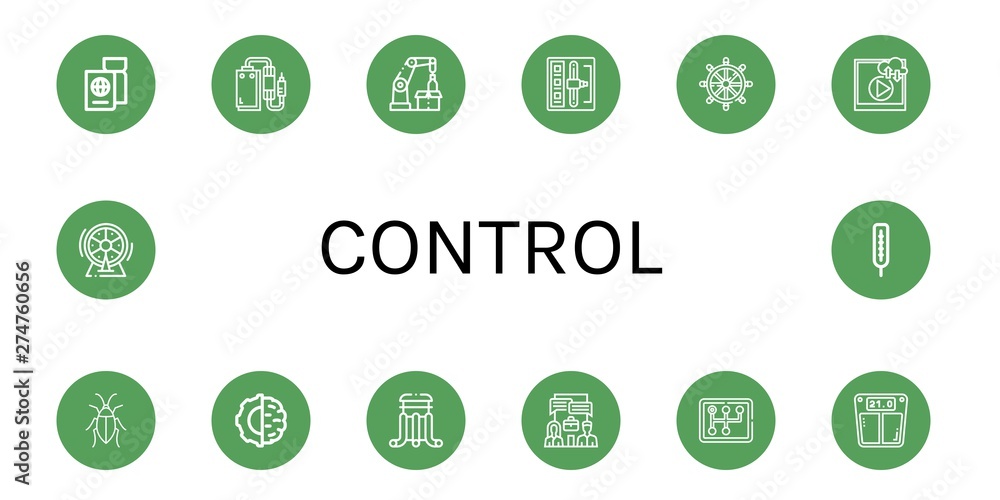 Set of control icons such as Passport, Pedal, Robotic arm, Shift stick, Helm, Video, Cockroach, Artificial intelligence, Slider, System, Gearstick, Bathroom scale, Wheel , control Set of control icons such as Passport, Pedal, Robotic arm, Shift stick, Helm, Video, Cockroach, Artificial intelligence, Slider, System, Gearstick, Bathroom scale, Wheel , control