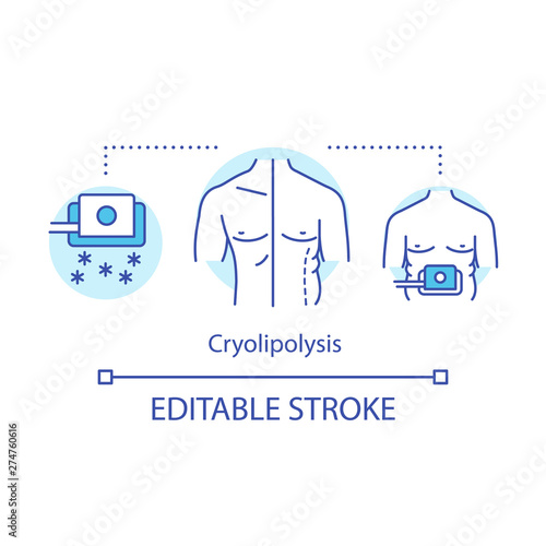Cryolipolysis concept icon