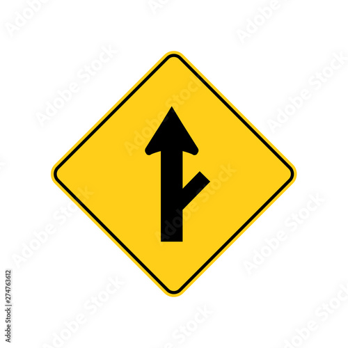 Free Download USA traffic road signs.road branching off ahead . vector illustration - GFXLoad