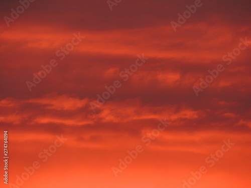 red sky with clouds © Vladimir Pavlichenko