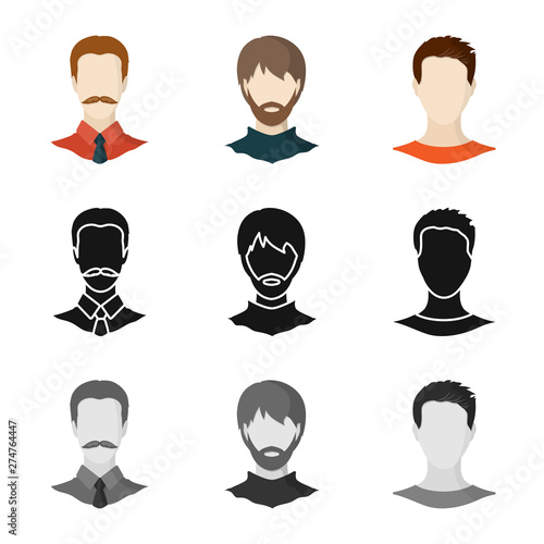 Isolated object of professional and photo logo. Collection of professional and profile stock vector illustration.