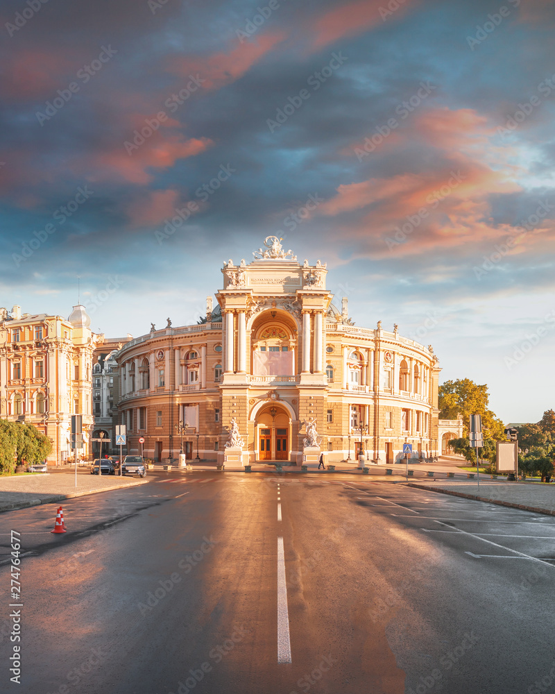 Fototapeta premium Opera House in Odessa, Ukraine. Odessa State Academic Opera and Ballet Theater