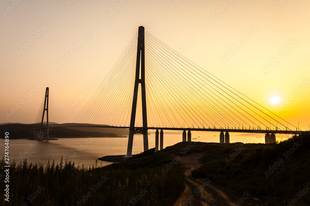 Obraz premium Cable-stayed bridge 