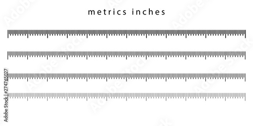 metric inches set of metrics scales vector