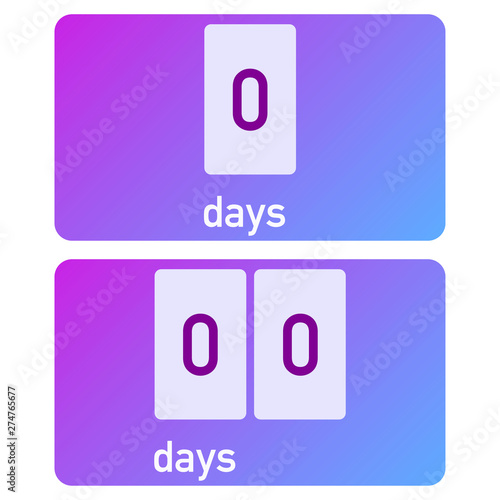 fancy count down timer with instagram gradient
