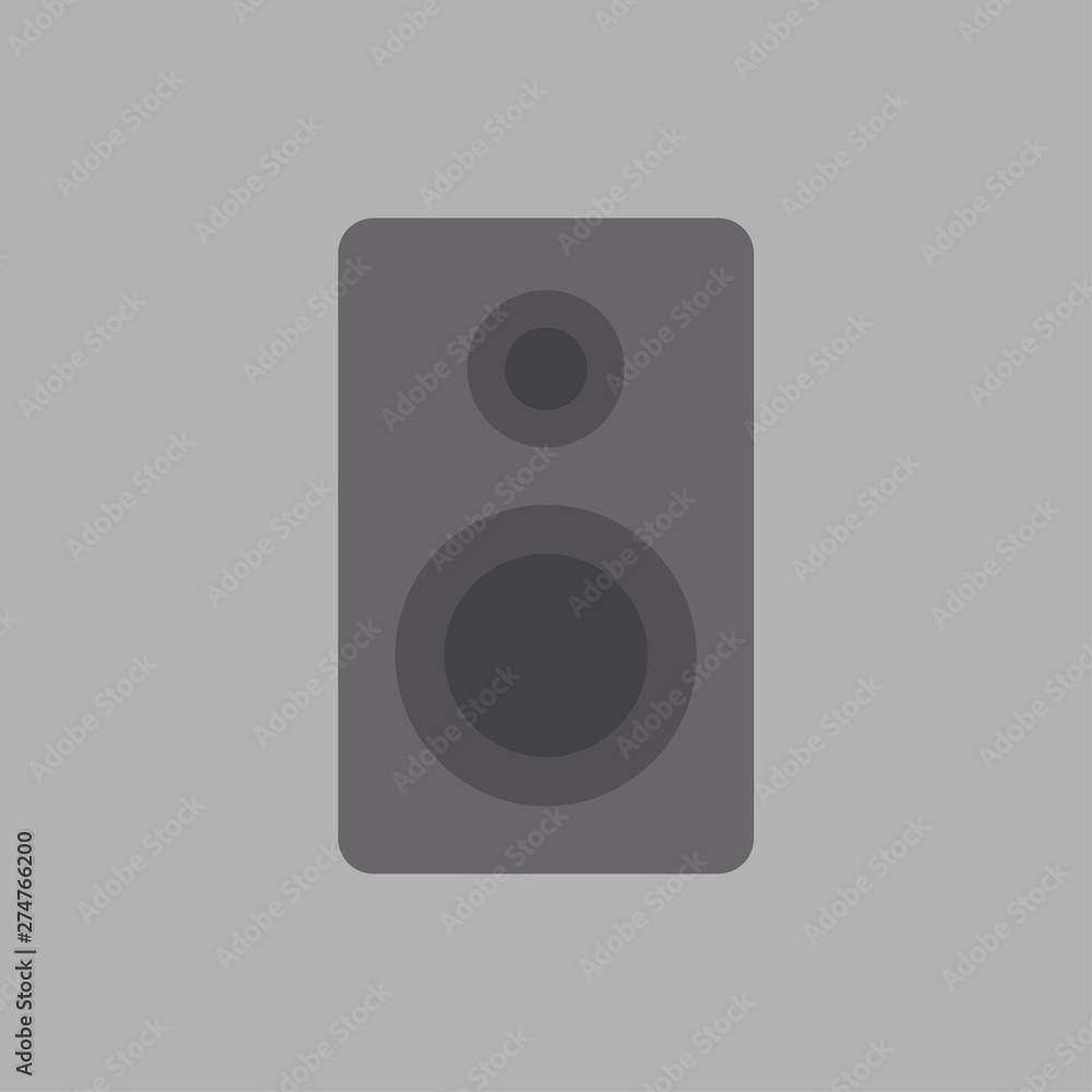 music speaker icon on grey background vector music speaker icon on grey background vector