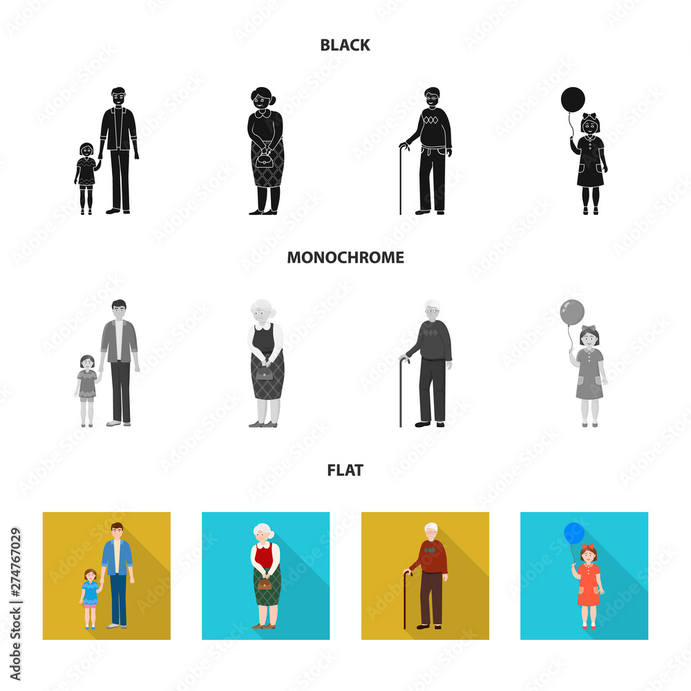 Vector design of character and avatar sign. Collection of character and portrait vector icon for stock. Vector design of character and avatar sign. Collection of character and portrait vector icon for stock.