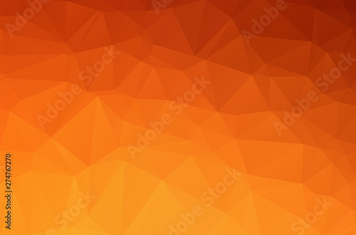 Orange Low poly crystal background. Polygon design pattern. environment green Low poly vector illustration, low polygon background.