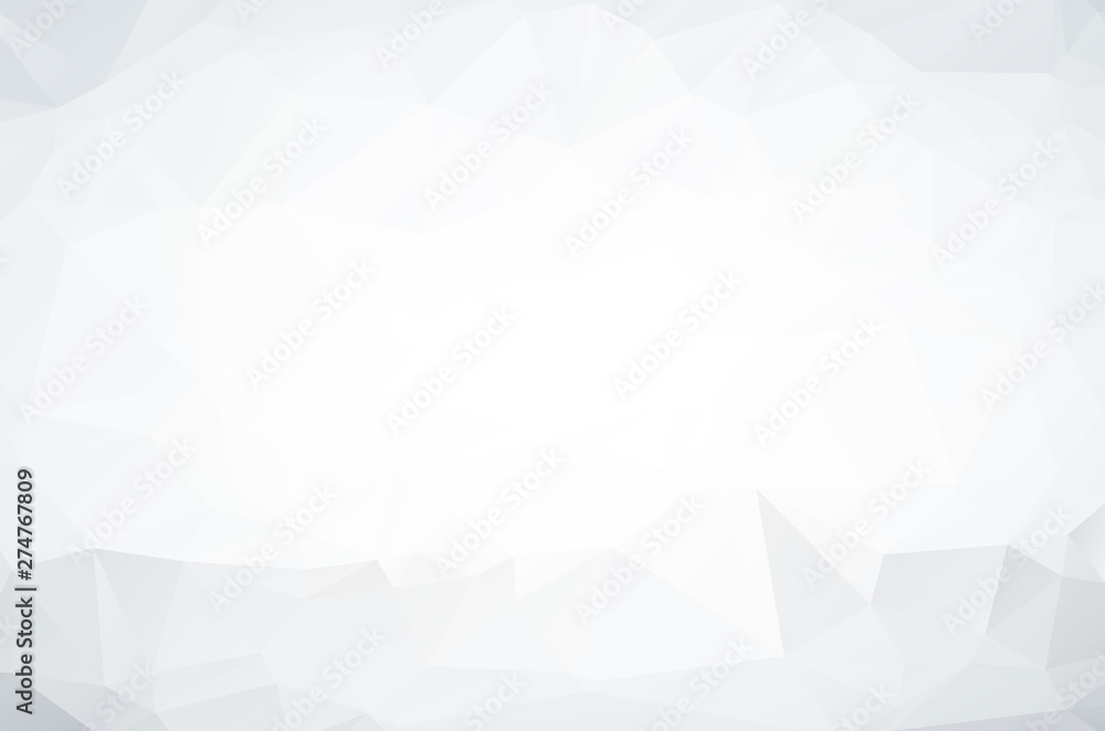 Fototapeta premium White Grey Low poly crystal background. Polygon design pattern. environment green Low poly vector illustration, low polygon background.