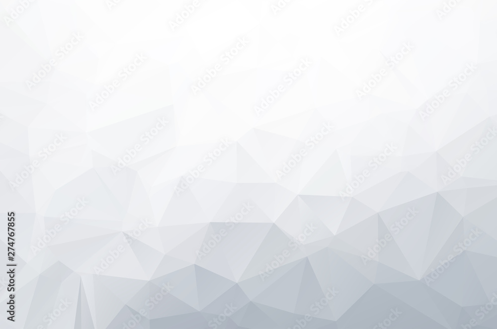 Fototapeta premium White Grey Low poly crystal background. Polygon design pattern. environment green Low poly vector illustration, low polygon background.