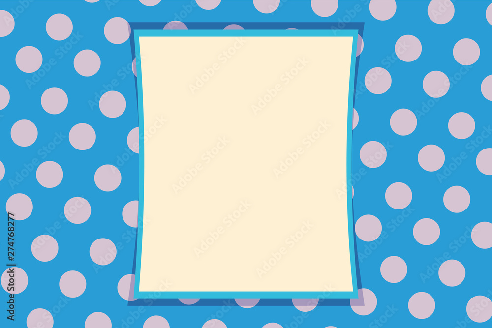 Bright curved vector frame for a photo or image in vintage style on a blue background in bright pink polka dots. Nice and pretty. Suitable for children and adults. Bright curved vector frame for a photo or image in vintage style on a blue background in bright pink polka dots. Nice and pretty. Suitable for children and adults.
