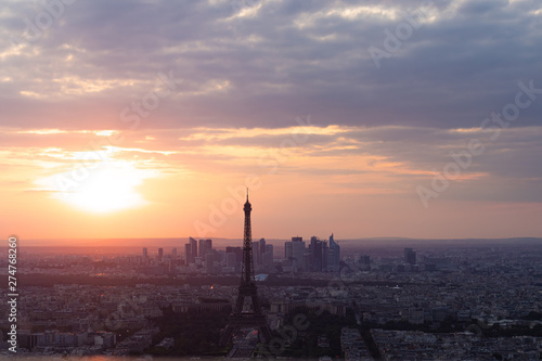 sunset over paris