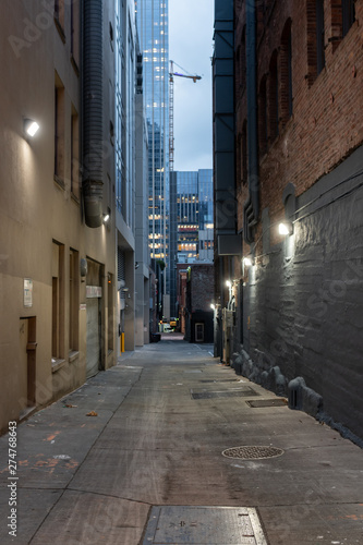 Empty Alley in City