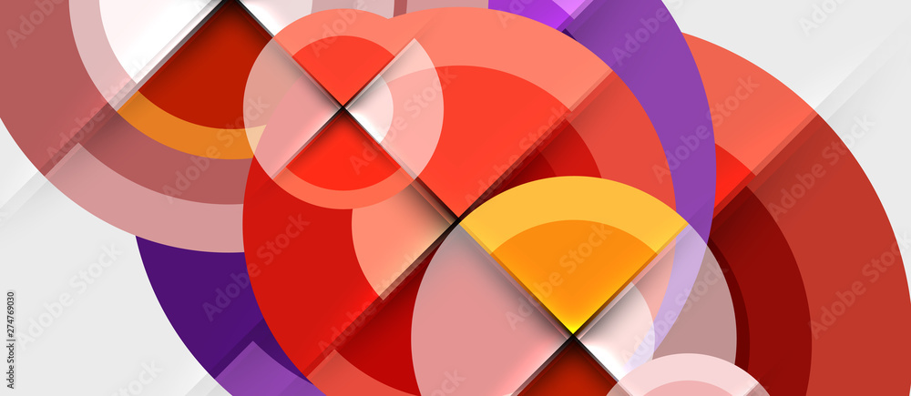 Geometric design abstract background - circles