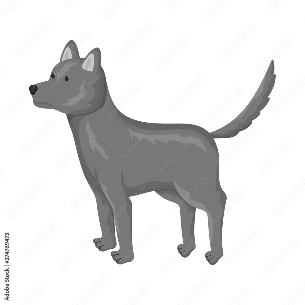 Isolated object of dog and animal icon. Set of dog and pet stock vector illustration.