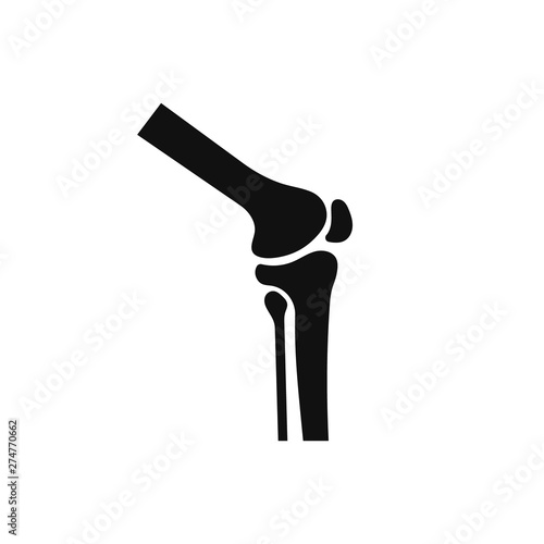 Knee joint icon. Vector. Isolated.