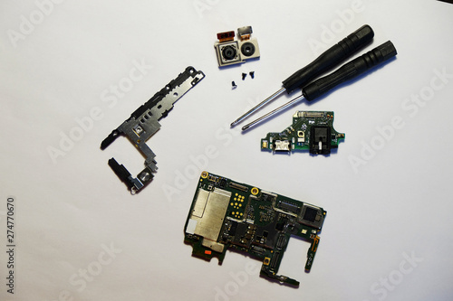 Phone's repair parts and tools for repairing equipment, boards, phones, computers