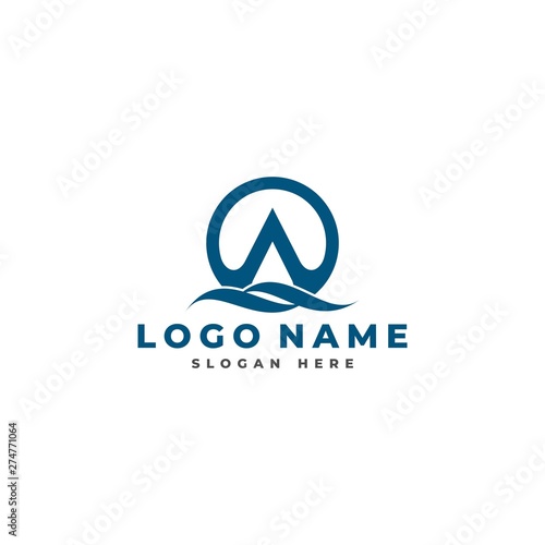 A Logo Letter, a Logo Design Vector Template