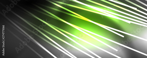 Color light with lines, outer space background, bright rays