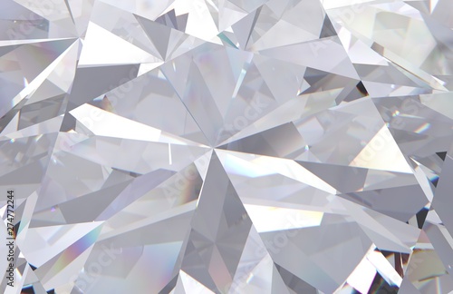 abstract geometric white diamond multi layered background. 3d render model