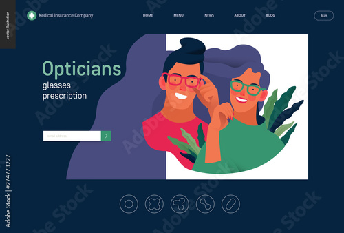 Medical insurance template - opticians shop
