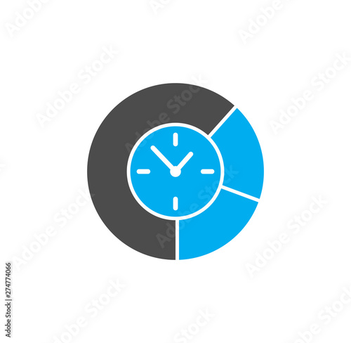 Time management related icon on background for graphic and web design. Simple illustration. Internet concept symbol for website button or mobile app.