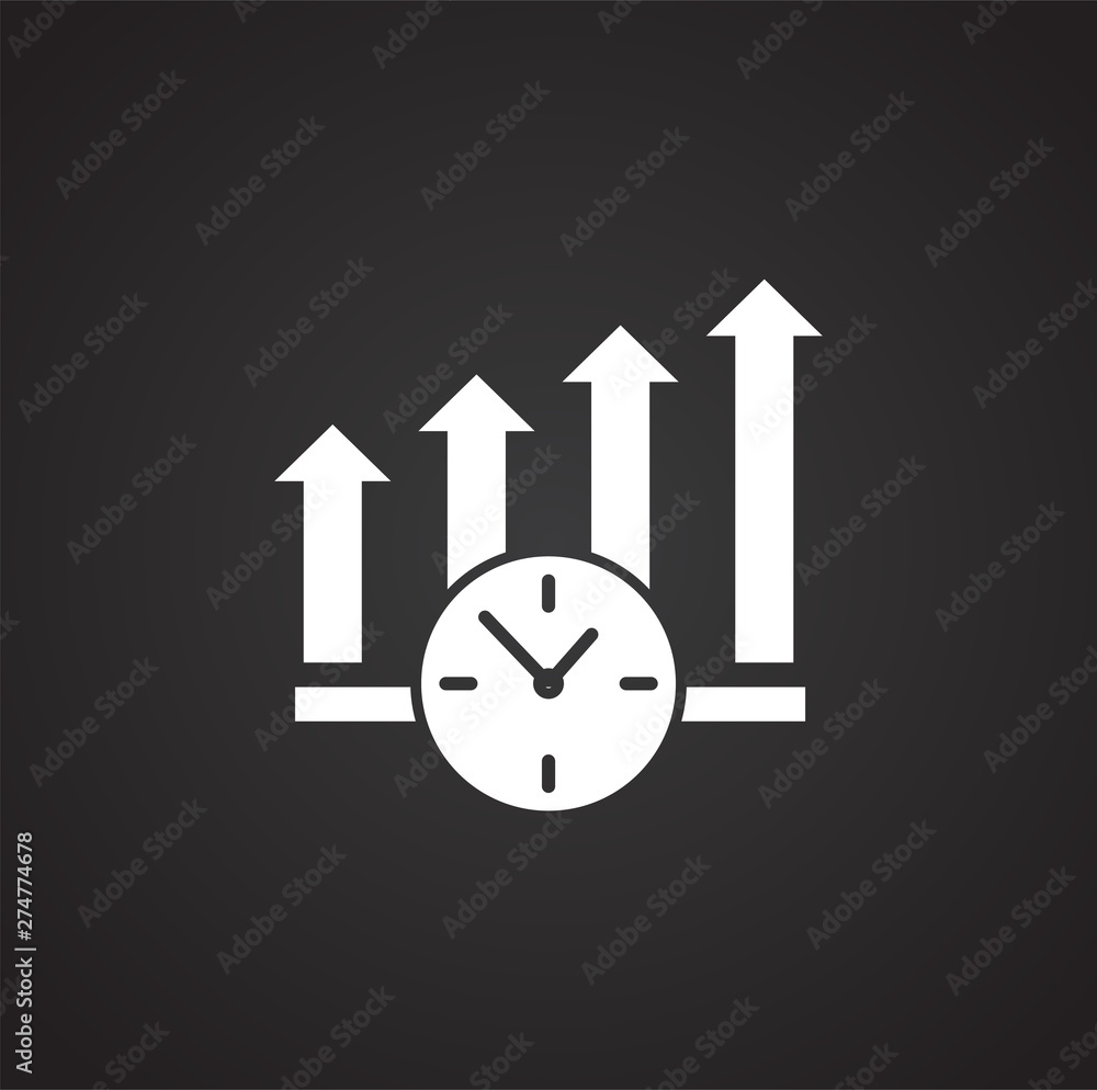 Time management related icon on background for graphic and web design. Simple illustration. Internet concept symbol for website button or mobile app.