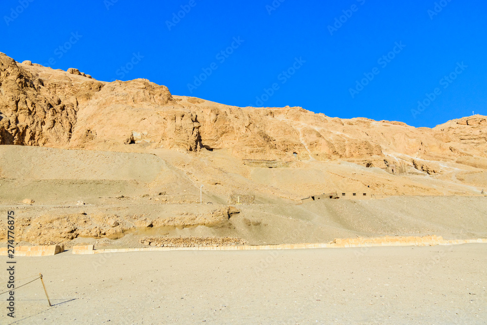 Сliffs near the temple of Hatshepsut in a Luxor, Egypt