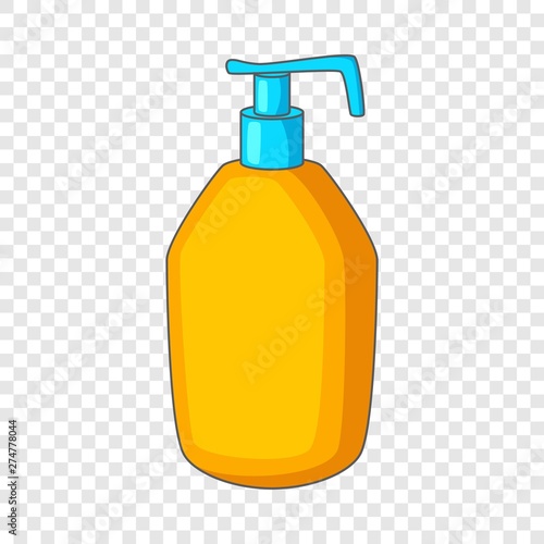 Bottle with liquid soap icon. Cartoon illustration of bottle with liquid soap vector icon for web