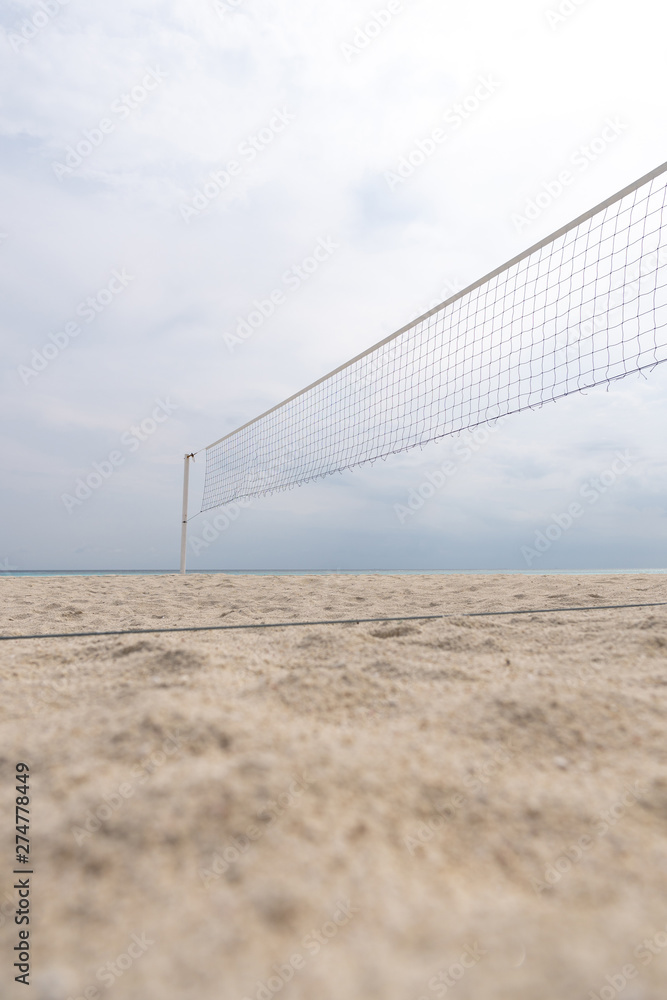 Volleyball court on the beach of a tropical island Volleyball court on the beach of a tropical island