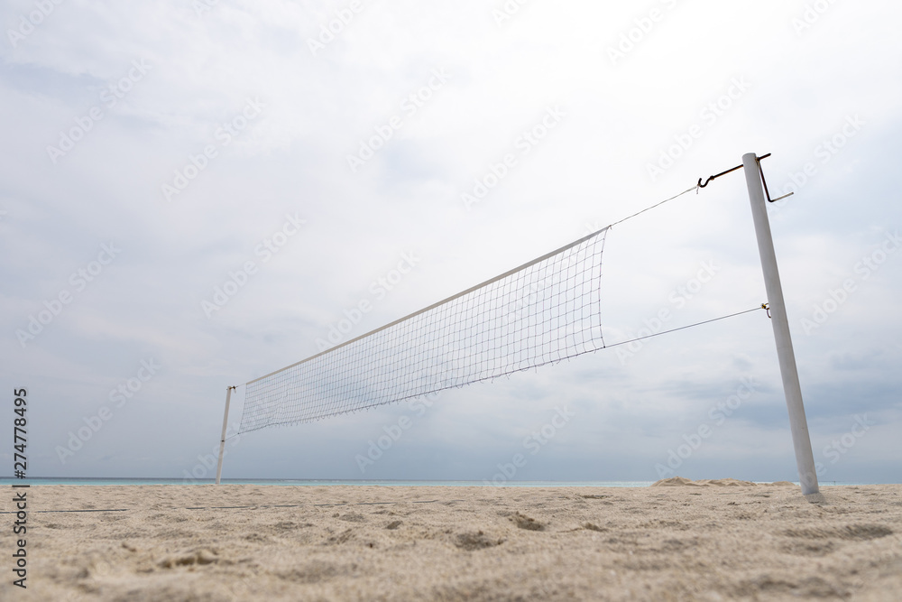 Volleyball court on the beach of a tropical island Volleyball court on the beach of a tropical island