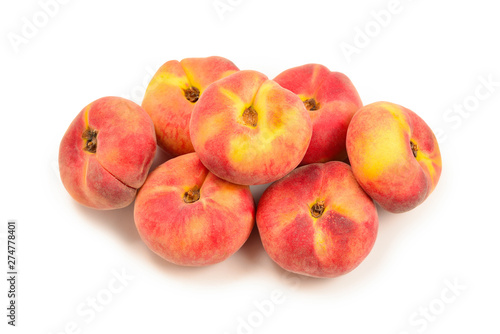 Fig peach isolated on white background.