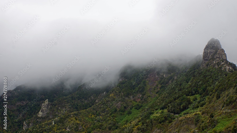 cloudy and foggy landscape in anaga mountains cloudy and foggy landscape in anaga mountains