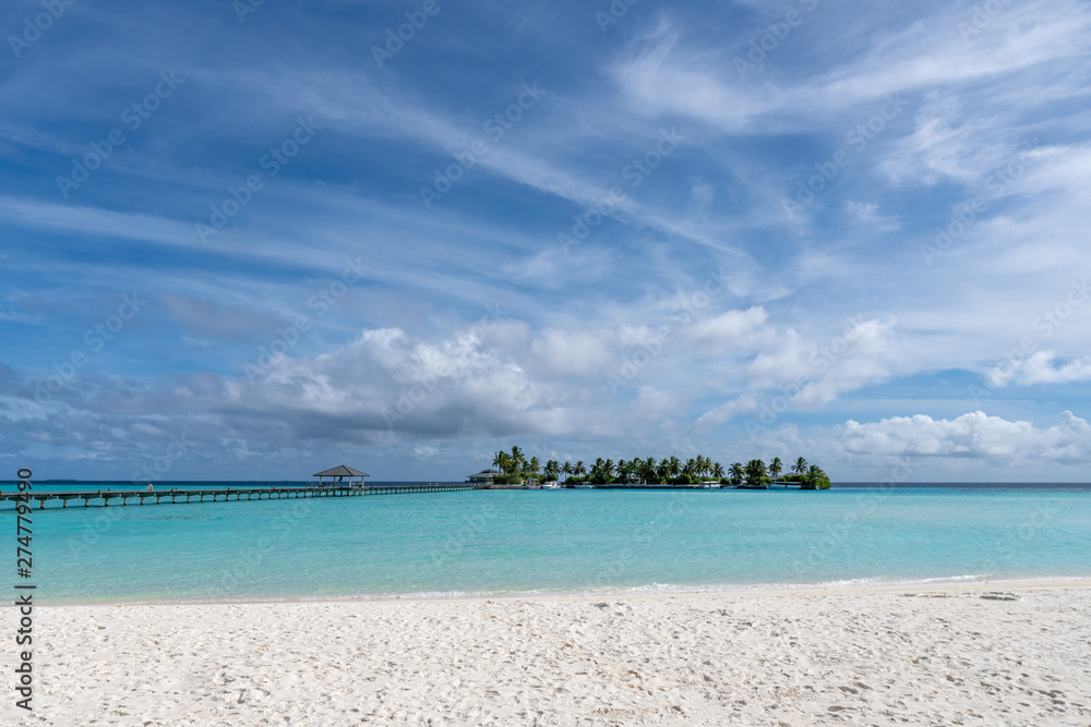 Bridge between the islands in the Maldives. Bridge between the islands in the Maldives.