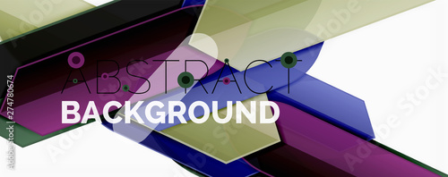 Abstract color lines dynamic background, modern material design style