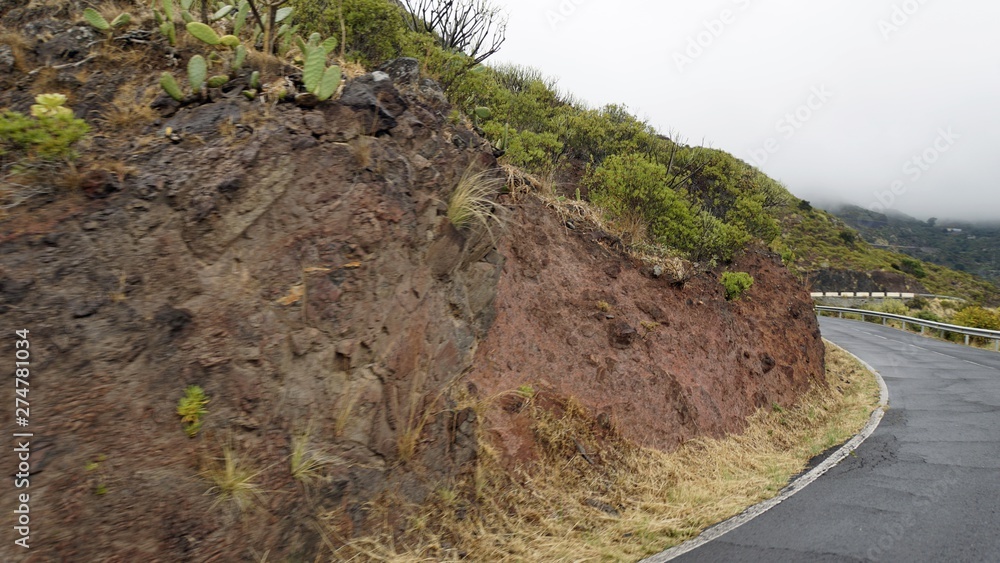 curvy serpentine roads in anaga mountains curvy serpentine roads in anaga mountains