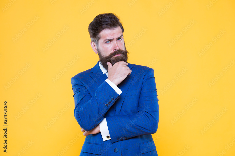Taste of success. Confident businessman handsome bearded man in formal suit. Because you worth it. Successful handsome hipster top manager. Barbershop and fashion stylist. Handsome guy concept Taste of success. Confident businessman handsome bearded man in formal suit. Because you worth it. Successful handsome hipster top manager. Barbershop and fashion stylist. Handsome guy concept