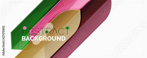 Abstract color lines dynamic background, modern material design style