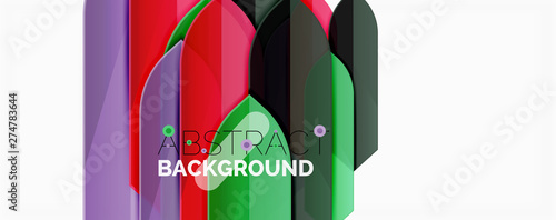 Abstract color lines dynamic background, modern material design style