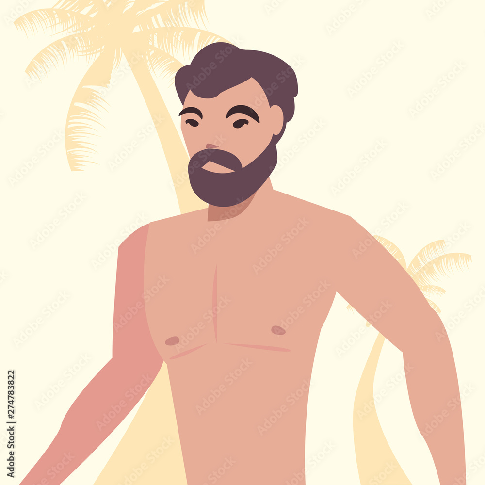 Fototapeta premium summer time people icon vector ilustration