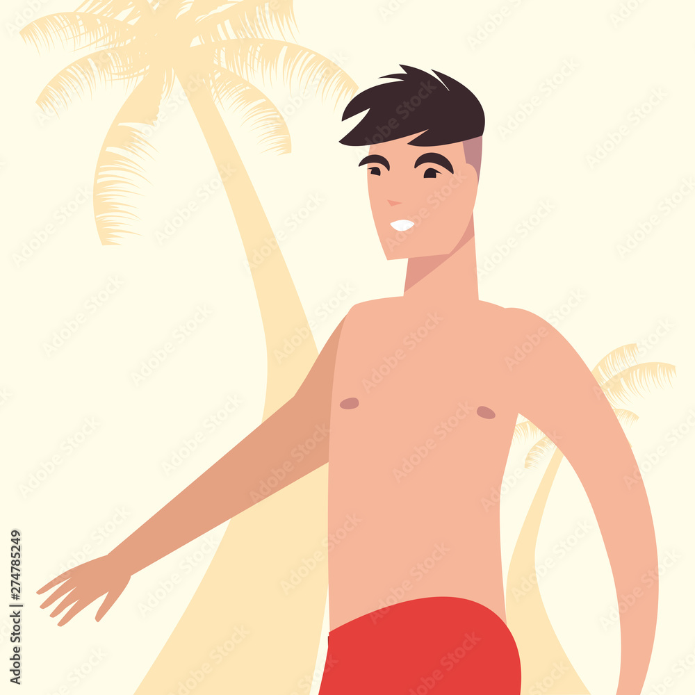 summer time people icon vector ilustration