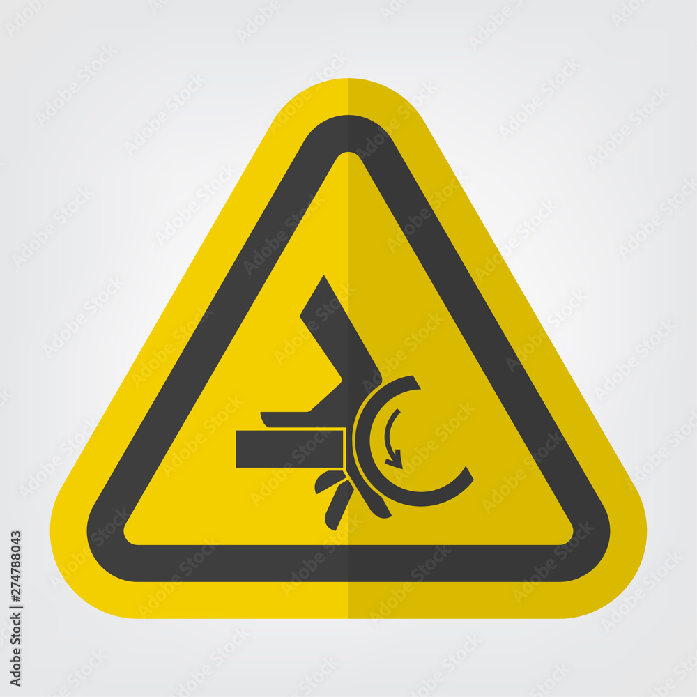Hand Crush Roller Pinch Point Symbol Sign Isolate On White Background,Vector Illustration EPS.10 Hand Crush Roller Pinch Point Symbol Sign Isolate On White Background,Vector Illustration EPS.10