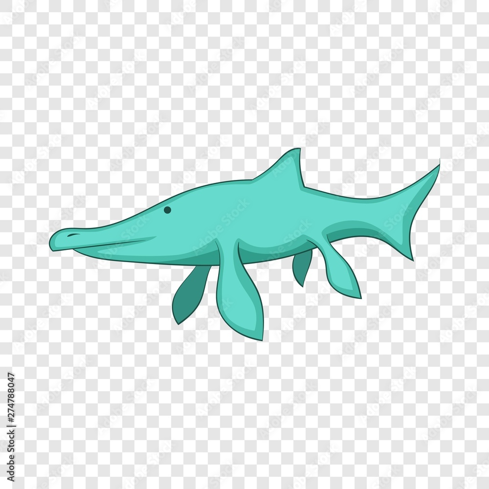 Ichthyosaur icon. Cartoon illustration of ichthyosaur vector icon for web