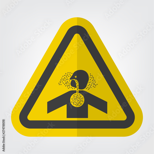 Toxic Gases Asphyxiation Symbol Sign Isolate On White Background,Vector Illustration EPS.10